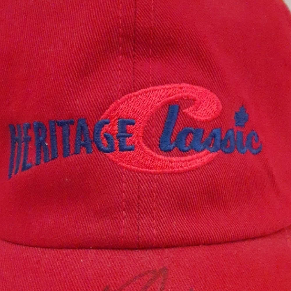 Autographed Heritage Classic Red Cap ROOTS